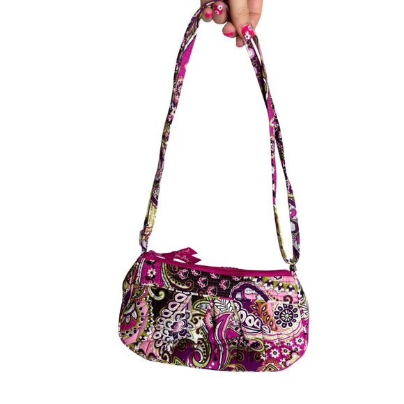 Y2K Vera Bradley Pink Paisley Print Shoulder Bag Mini - Picture 2 of 6